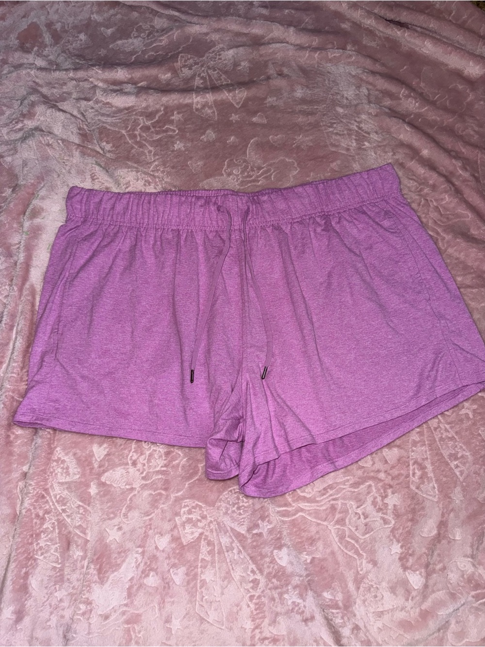 Athletic Works Lavender-Pink Women's Drawstring Workout Shorts